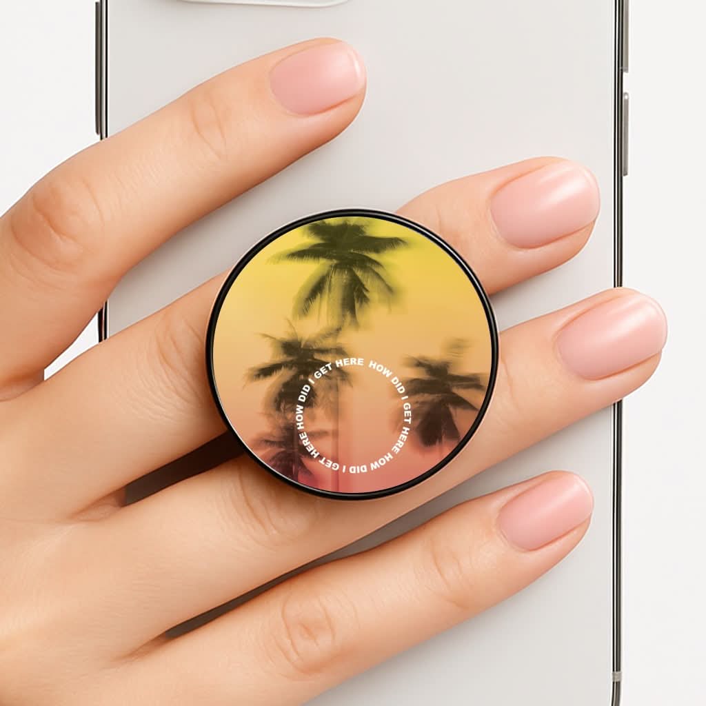 Palm Trees Circle Phone Grip