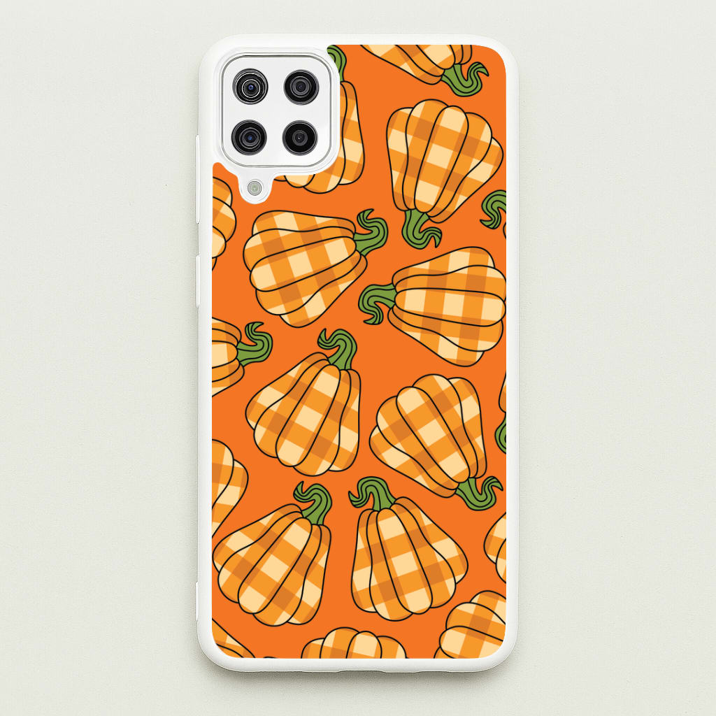 Tartan Pumpkins Pattern Galaxy A12 Case