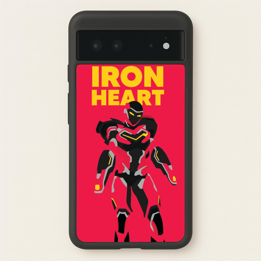 Metal Heart Hero Standing Google Pixel 6 Case