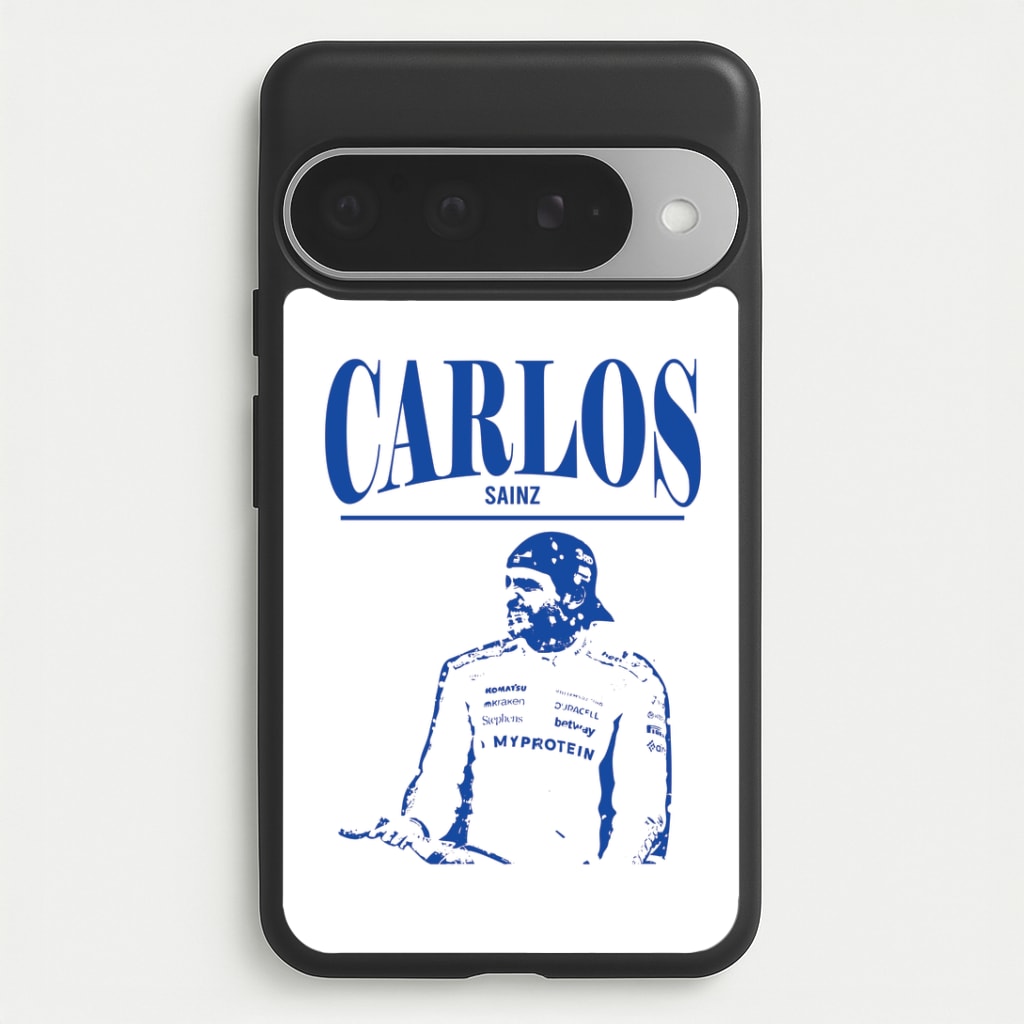 Carlos White And Blue Google Pixel 10 Pro XL Case