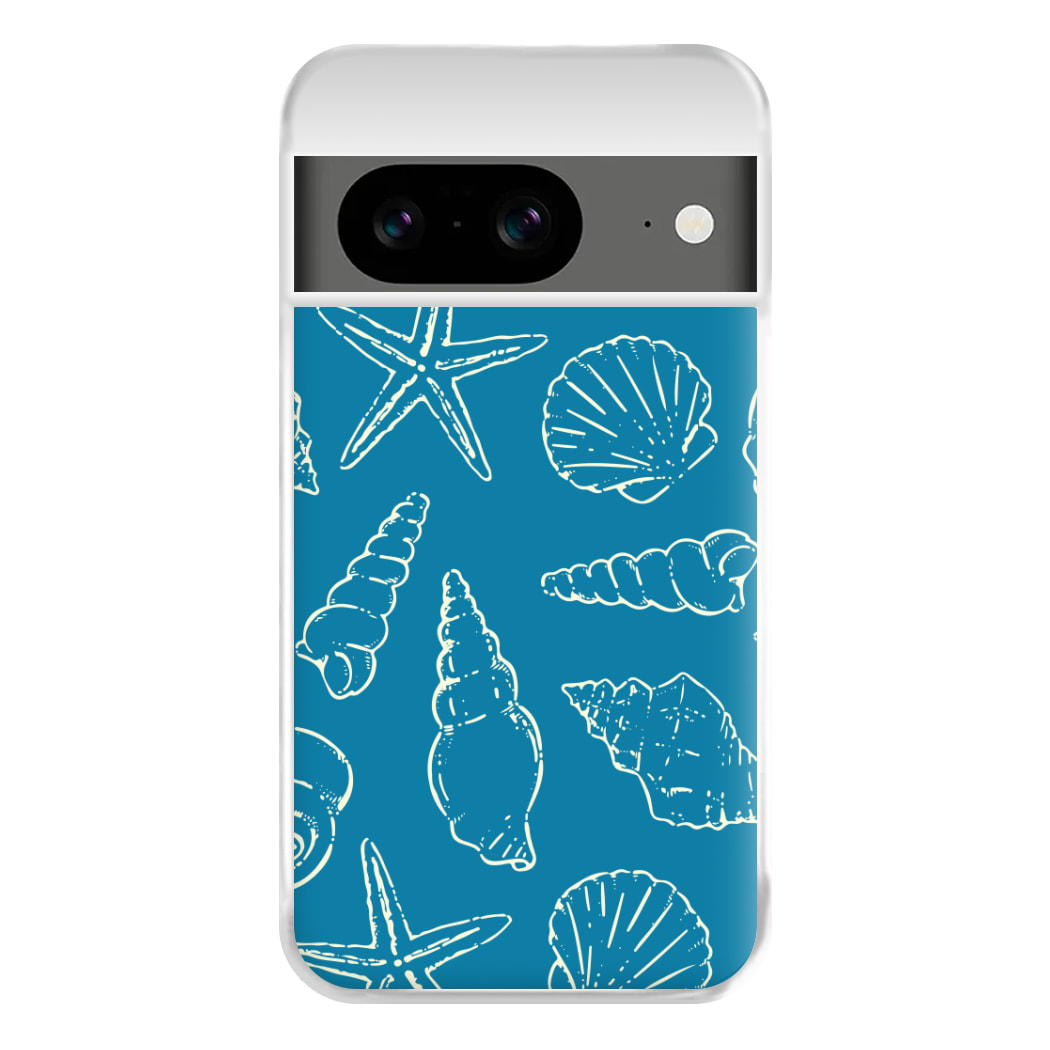 Sketched Shells Pattern Google Pixel 8a Case