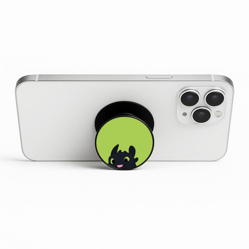 Black Fury Dragon Phone Stand