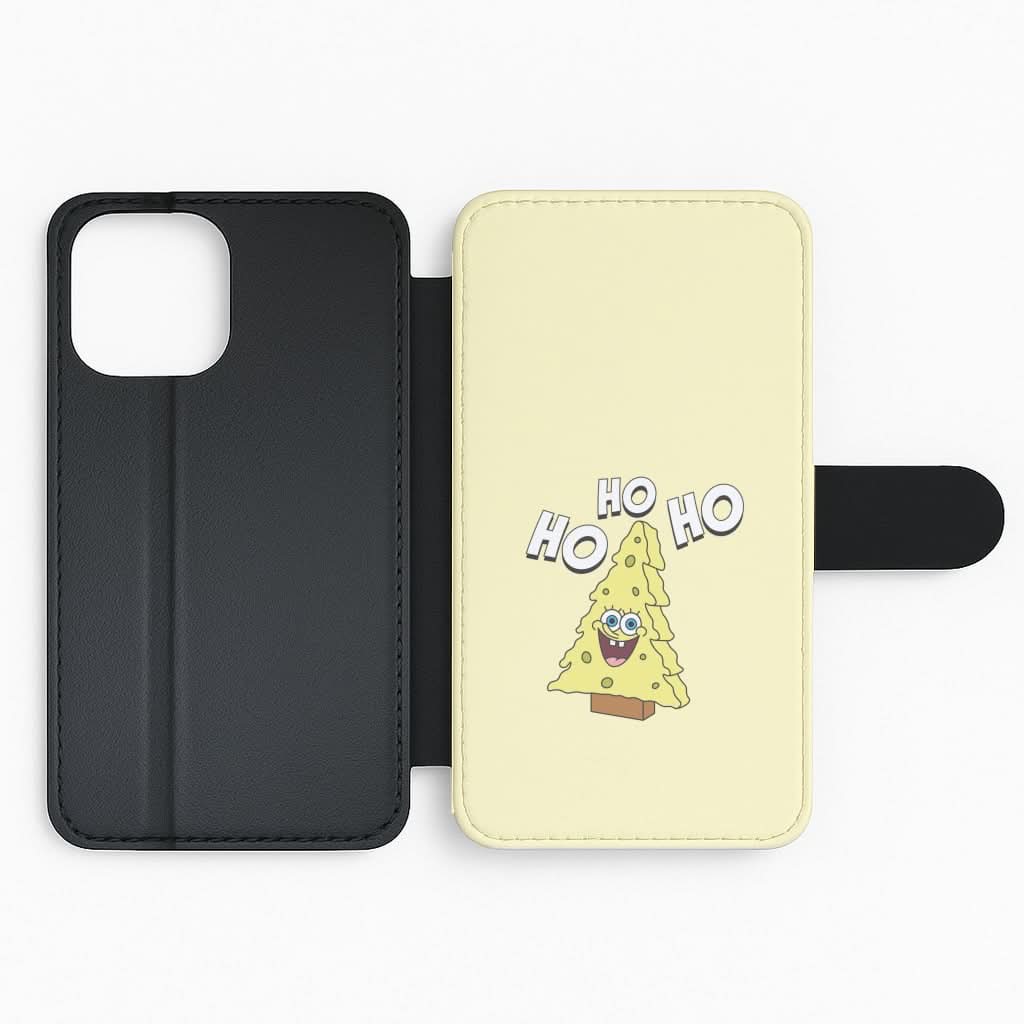 Christmas Tree Cartoon Sponge Flip Phone Case