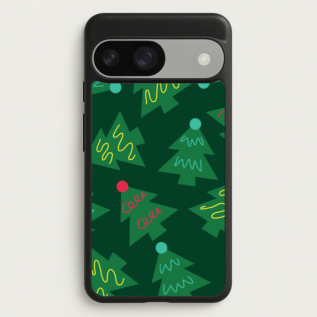 Abstract Christmas Trees Pattern Google Pixel 9 / 9 Pro Case
