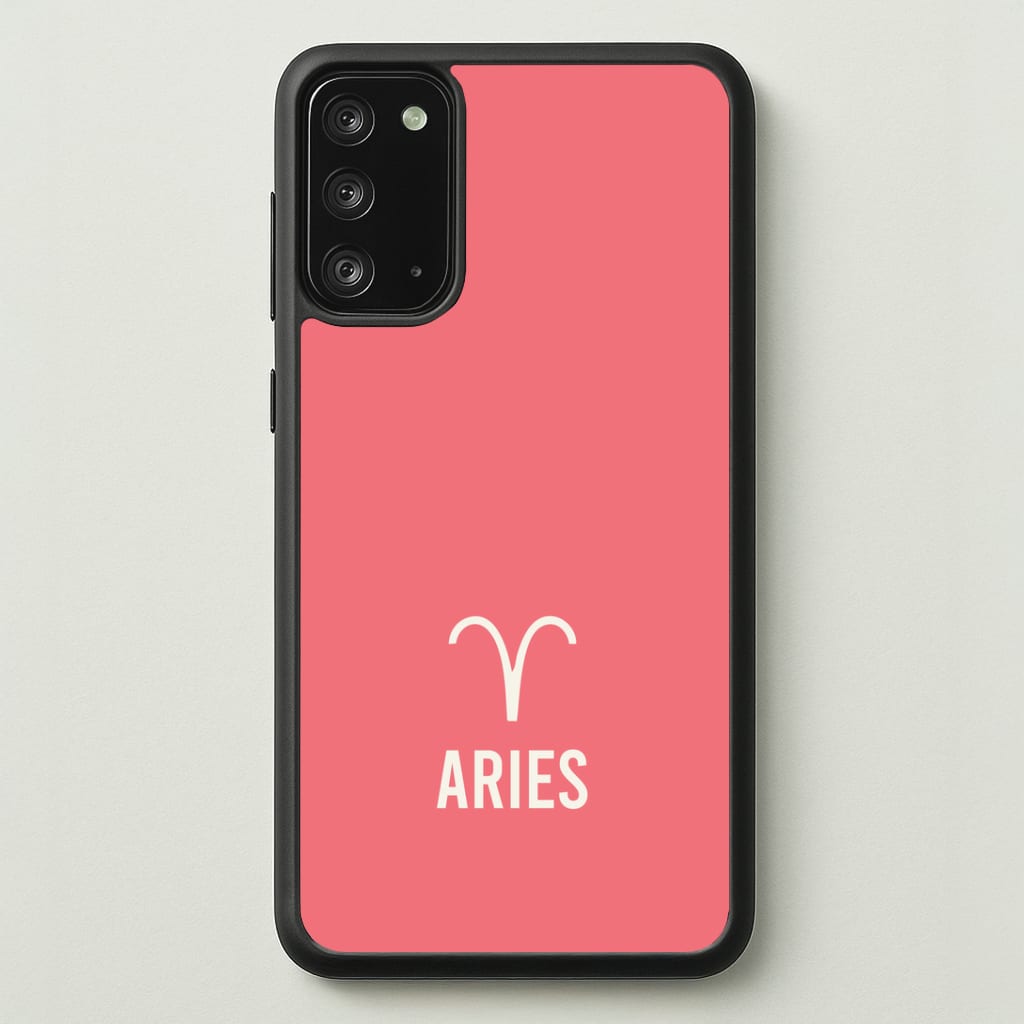 Aries Pastel Zodiac Galaxy Note 20 Case
