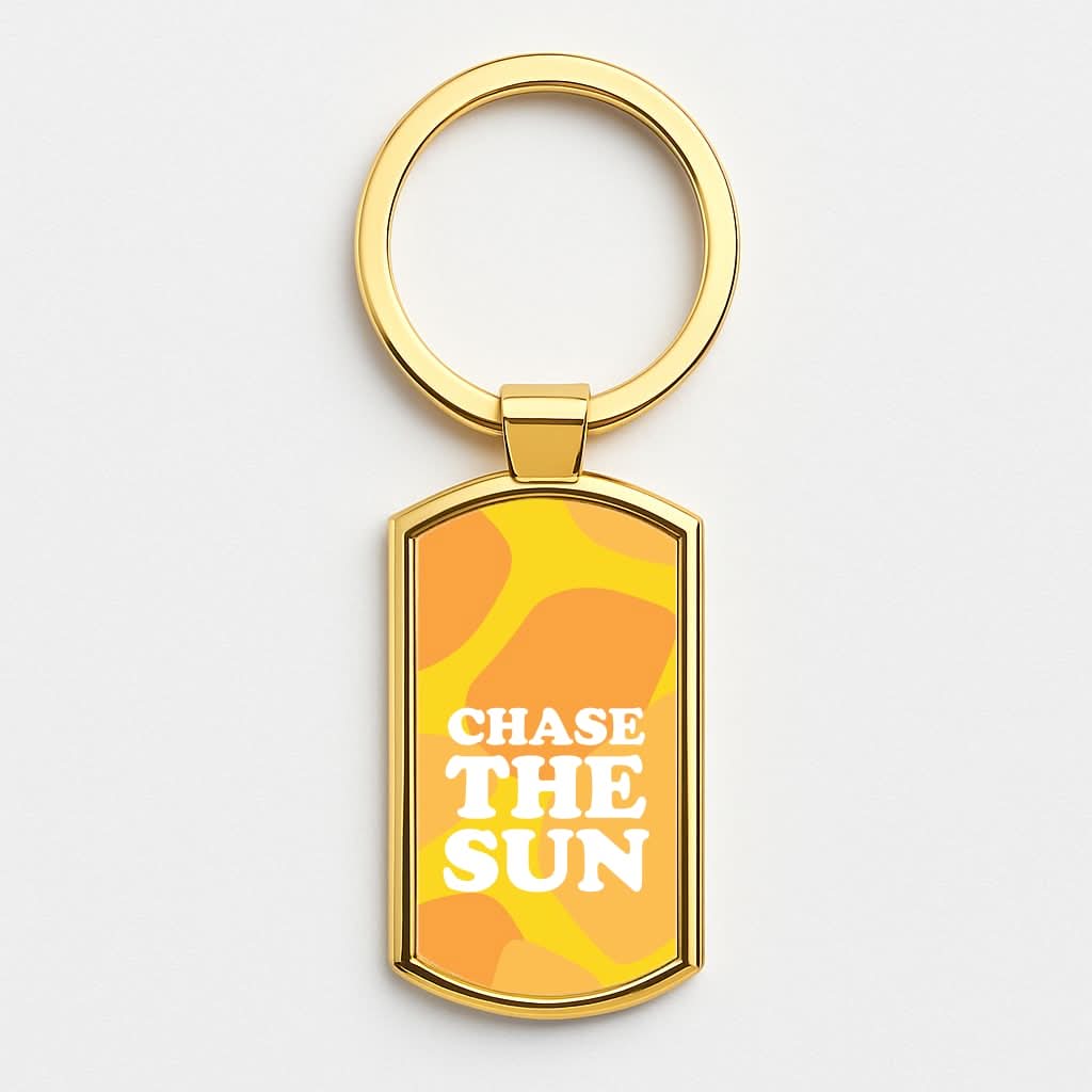 Chase The Sun Gold Keyring