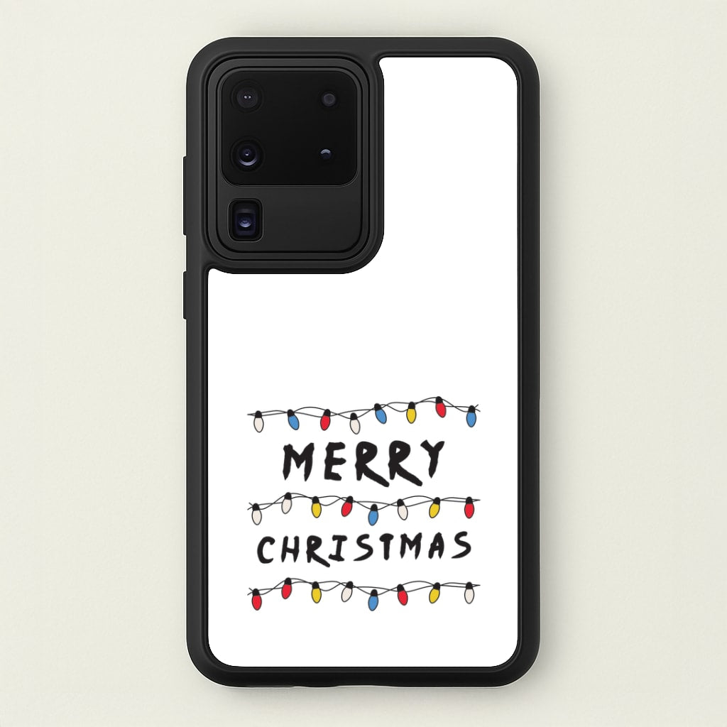 Merry Christmas String Lights Galaxy S20 Ultra Case