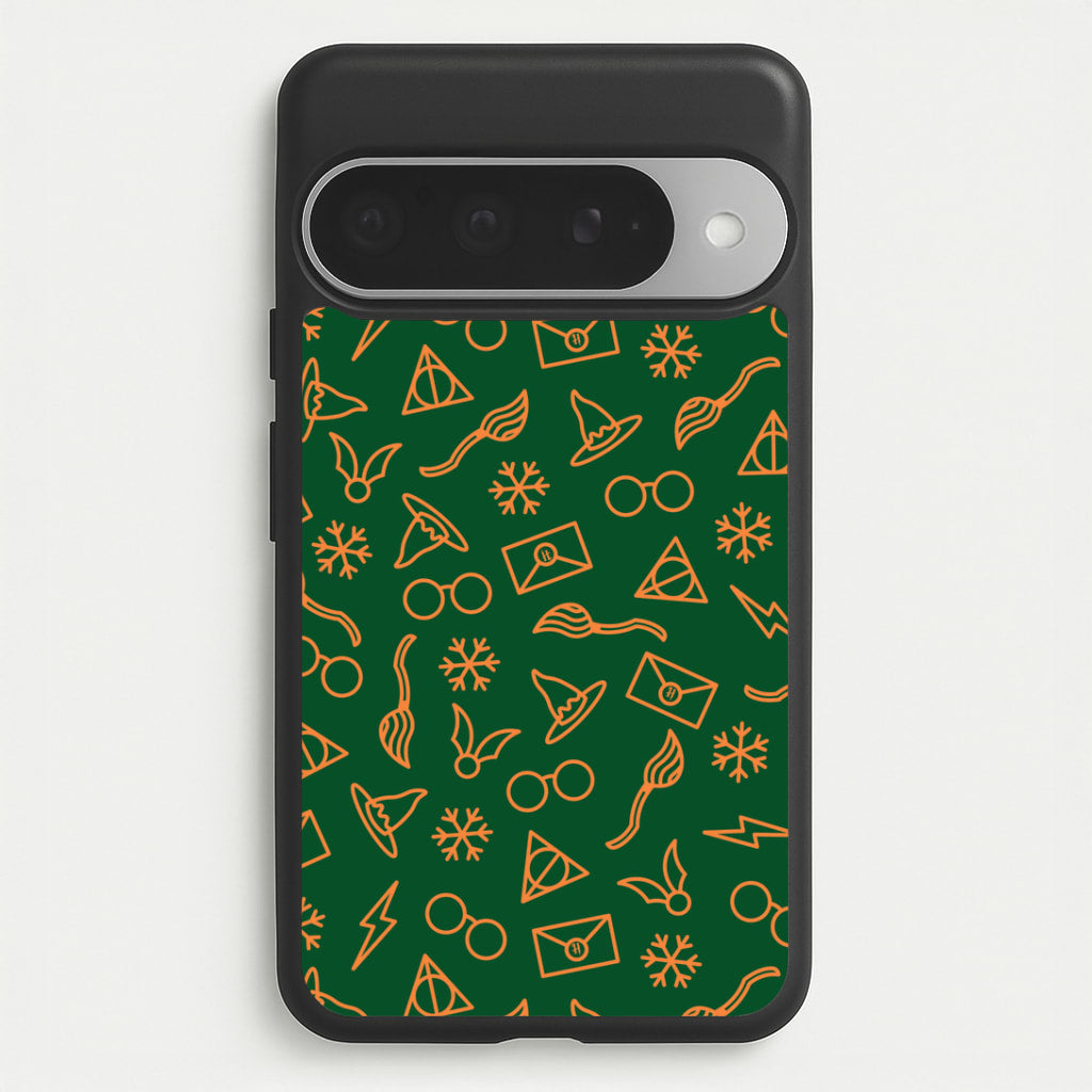 Christmas Wizard Icons Pattern Google Pixel 10 Pro XL Case