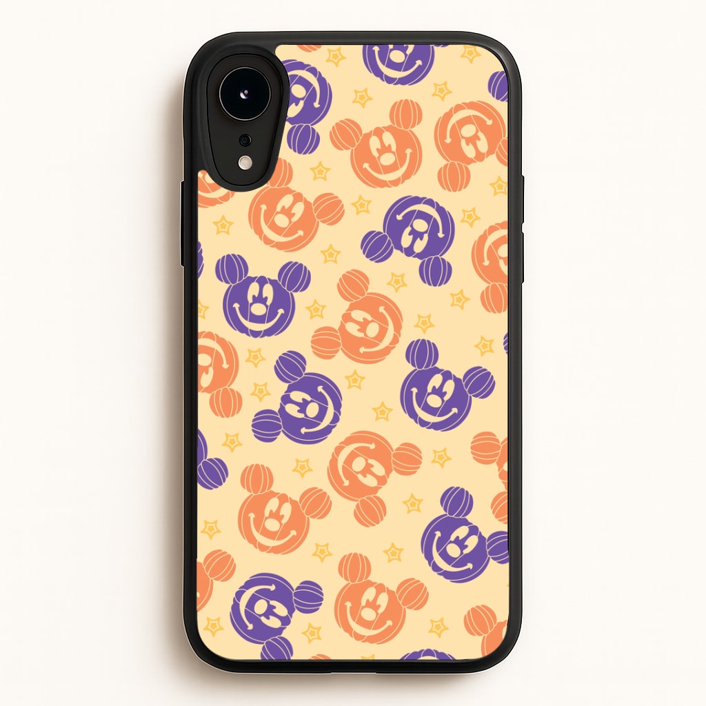 Pumkin Mouse And Stars Pattern iPhone XR Case