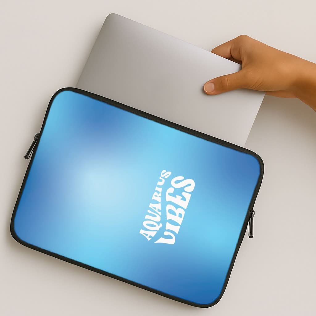 Aquarius Vibes Gradient Zodiac MacBook Cover