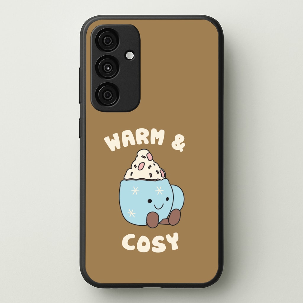 Hot Cocoa Plush Quote Galaxy A35 Case