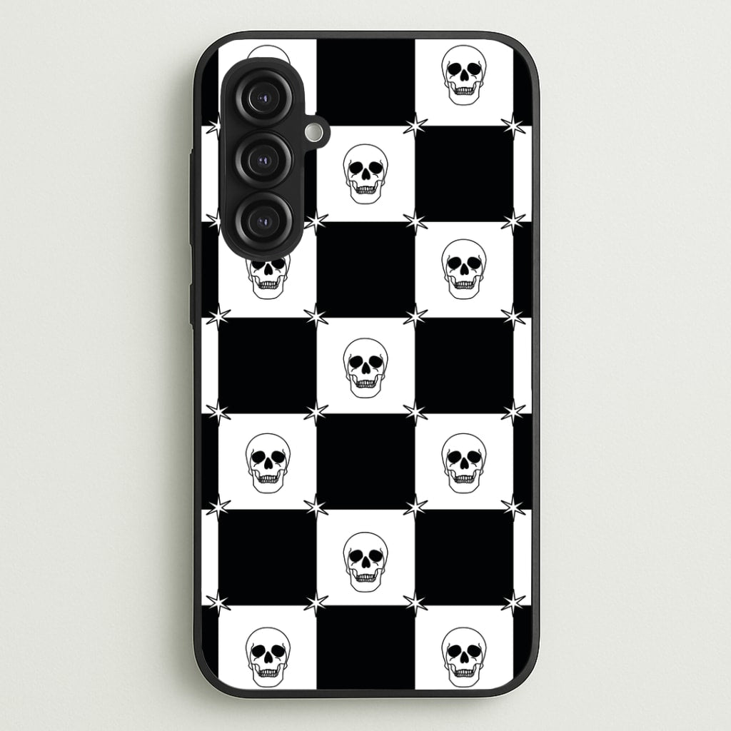 Checkered Skulls Pattern Galaxy S23FE Case