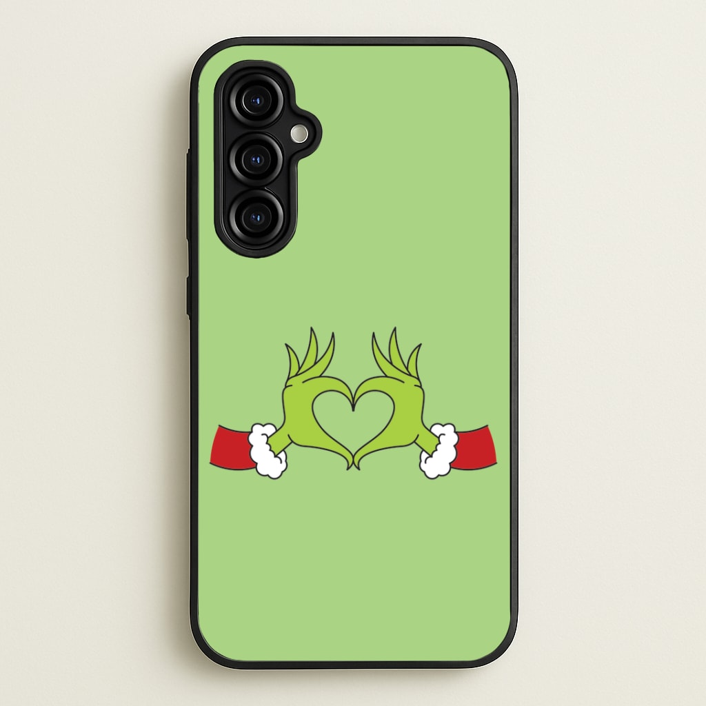 Christmas Green Heart Galaxy A54 Case