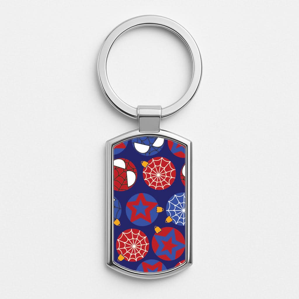 Spider Hero Baubles Pattern Luxury Keyring