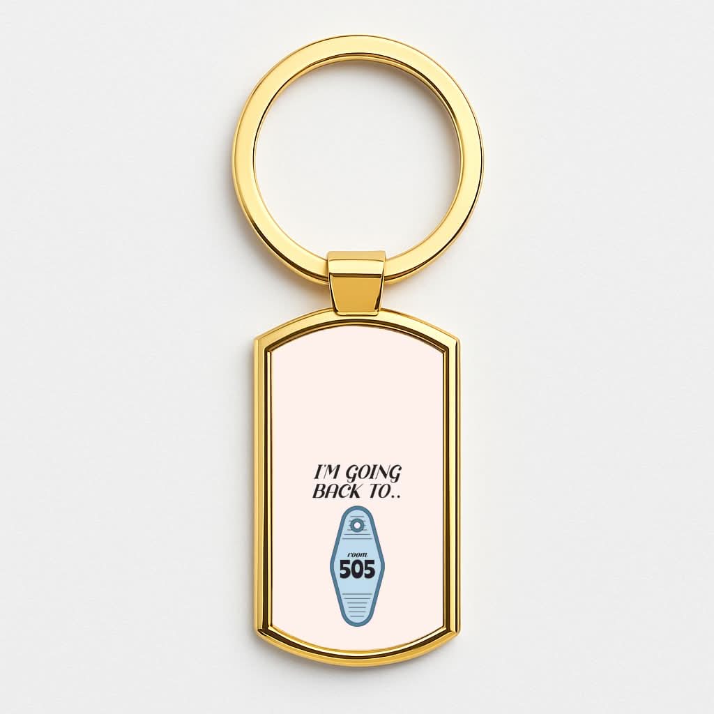 I'm Going Back To 505 Keyring Gold Keyring