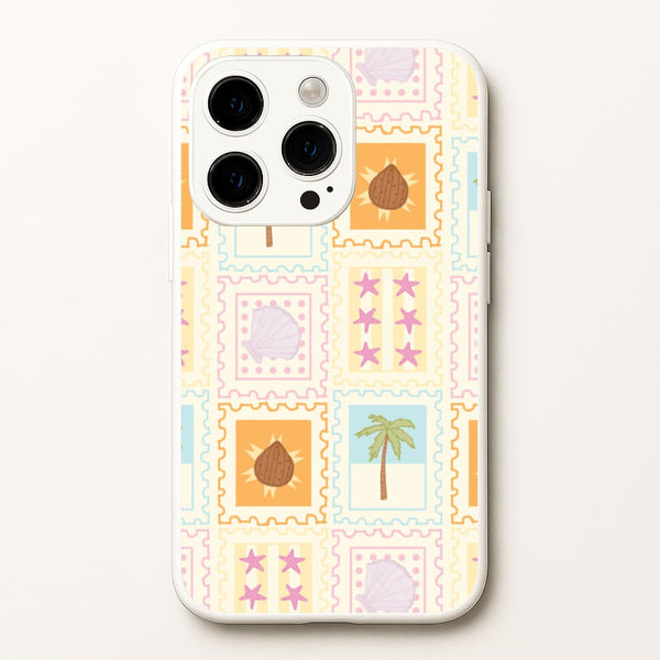 Tropical Stamps iPhone 14 Pro Case