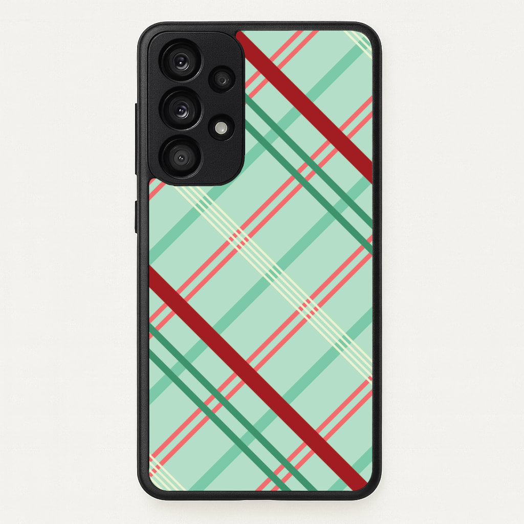 Pastel Tartan Christmas Pattern Galaxy A53 Case