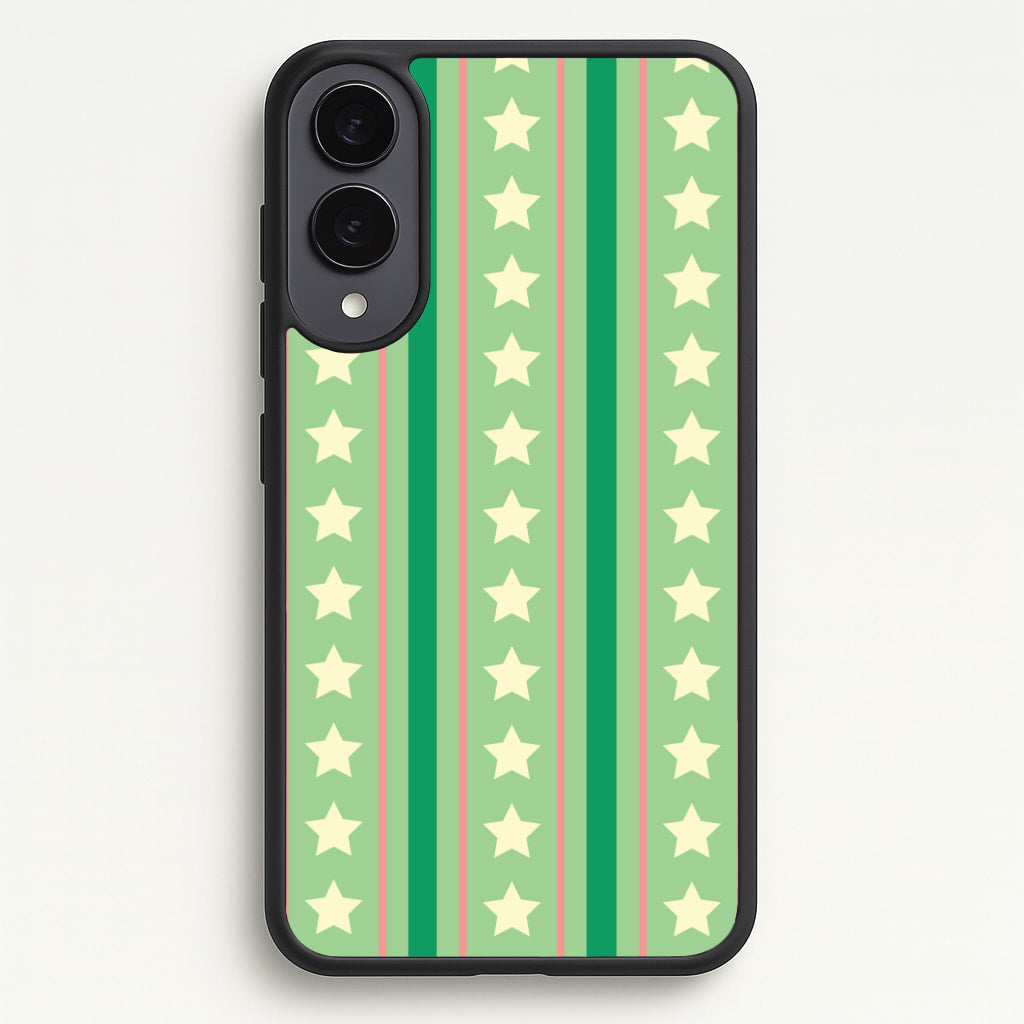 Stars And Stripes Christmas Pattern Galaxy S25 Edge Case