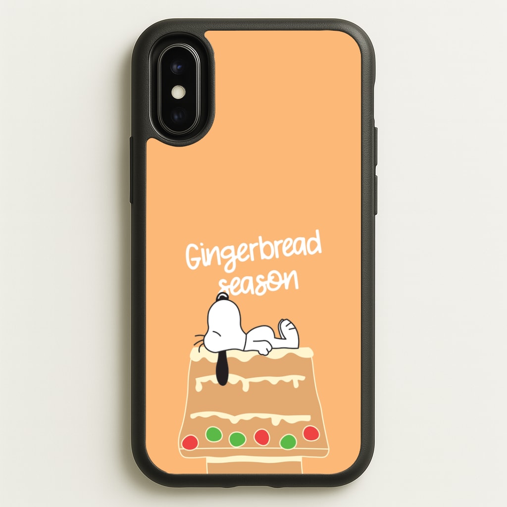 Cartoon Beagle Gingerbread House iPhone X / XS Case