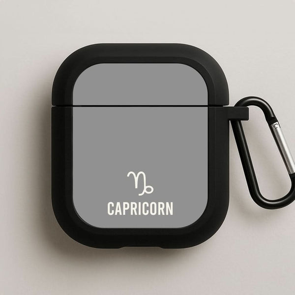 Capricorn Pastel Zodiac Black AirPods Case