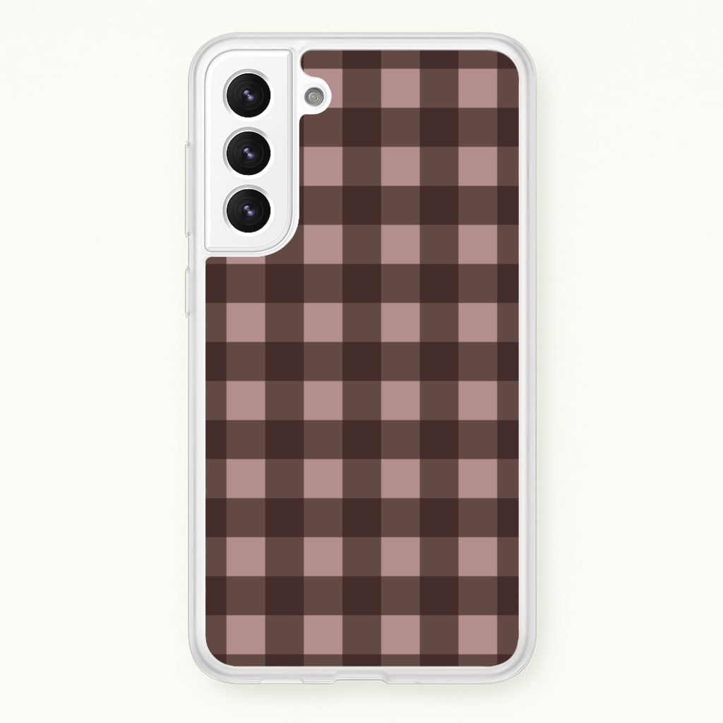 Chocolate Gingham Galaxy S22 Plus Case