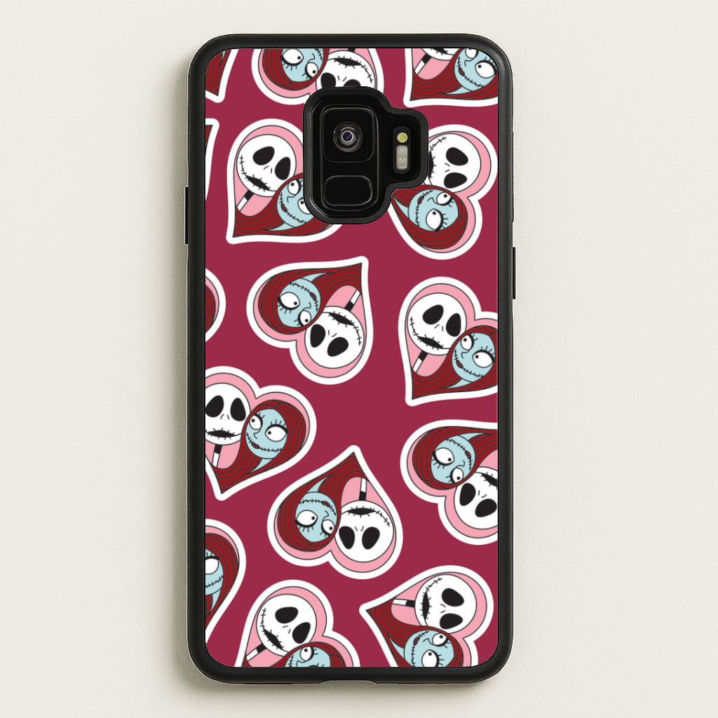 J And S Heart Pattern Galaxy S9 Case