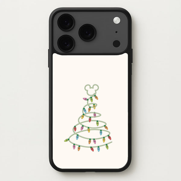 Cartoon Mouse Christmas Tree Lights iPhone 17 Pro Max Case