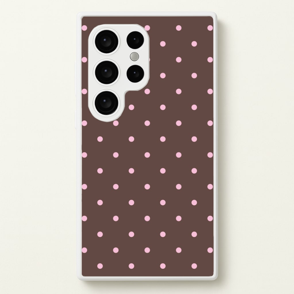 Chocolate & Strawberry Polka Dots Galaxy S24 Ultra Case