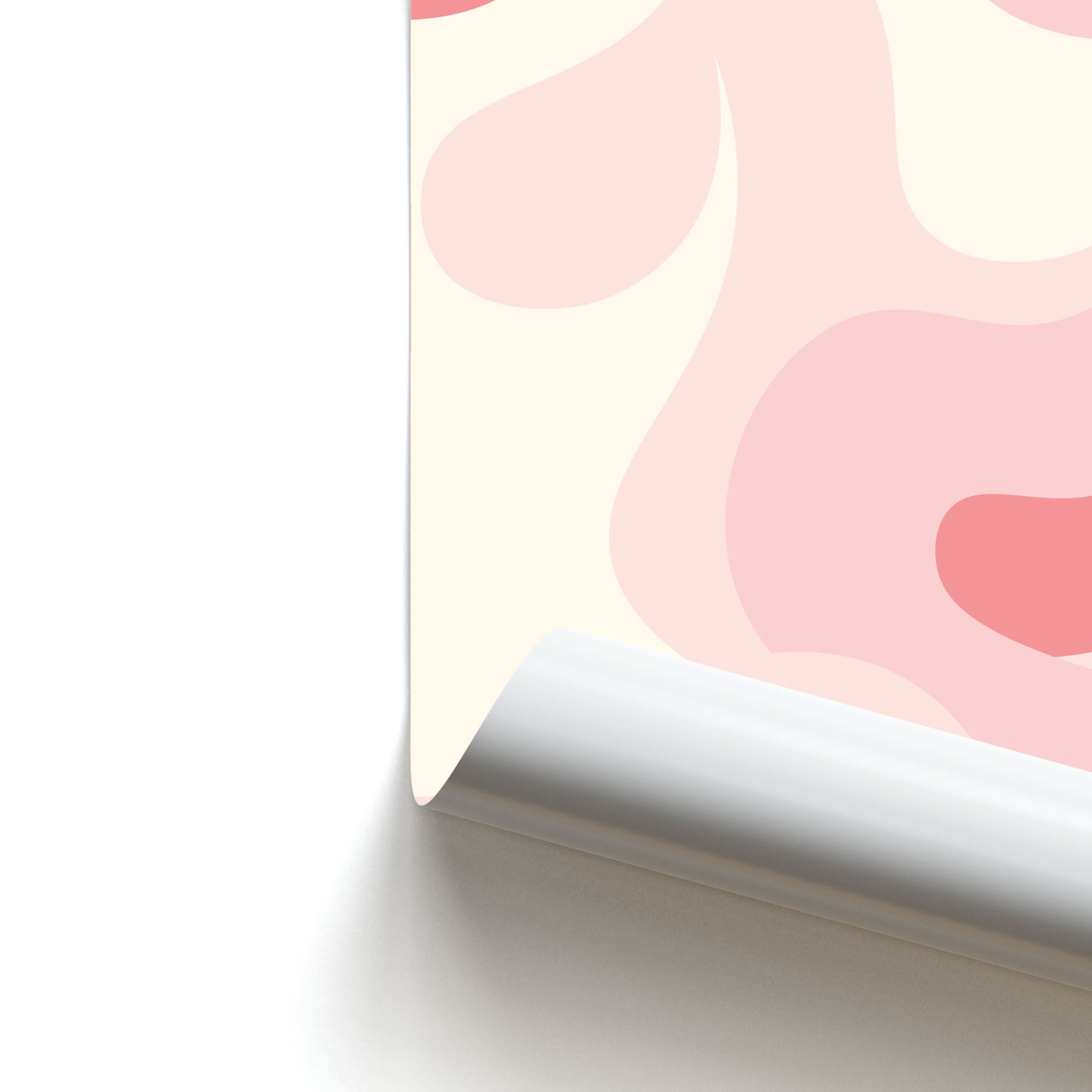 Pastel Pinks Abstract Pattern Poster