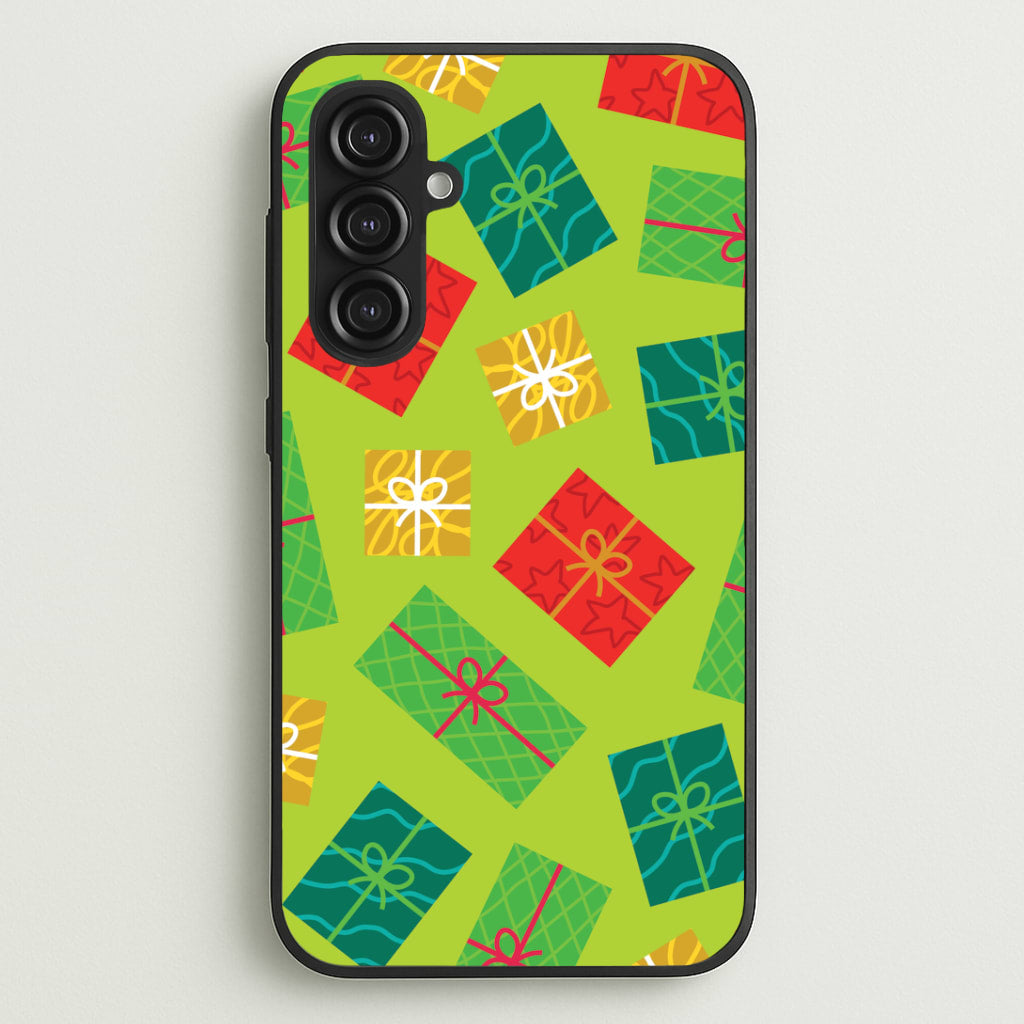 Colourful Abstract Christmas Presents Pattern Galaxy S23FE Case