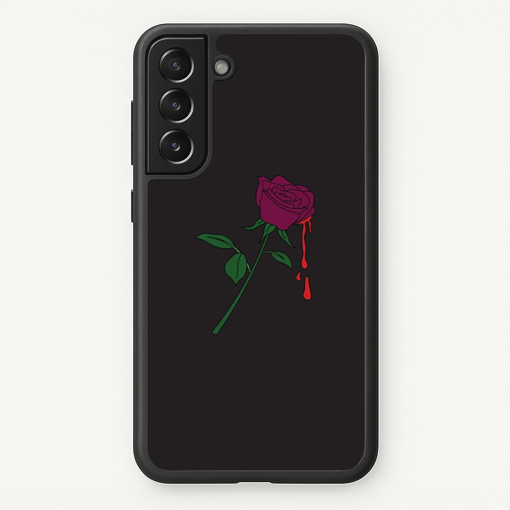 Dark Pink Rose Galaxy S22 Case