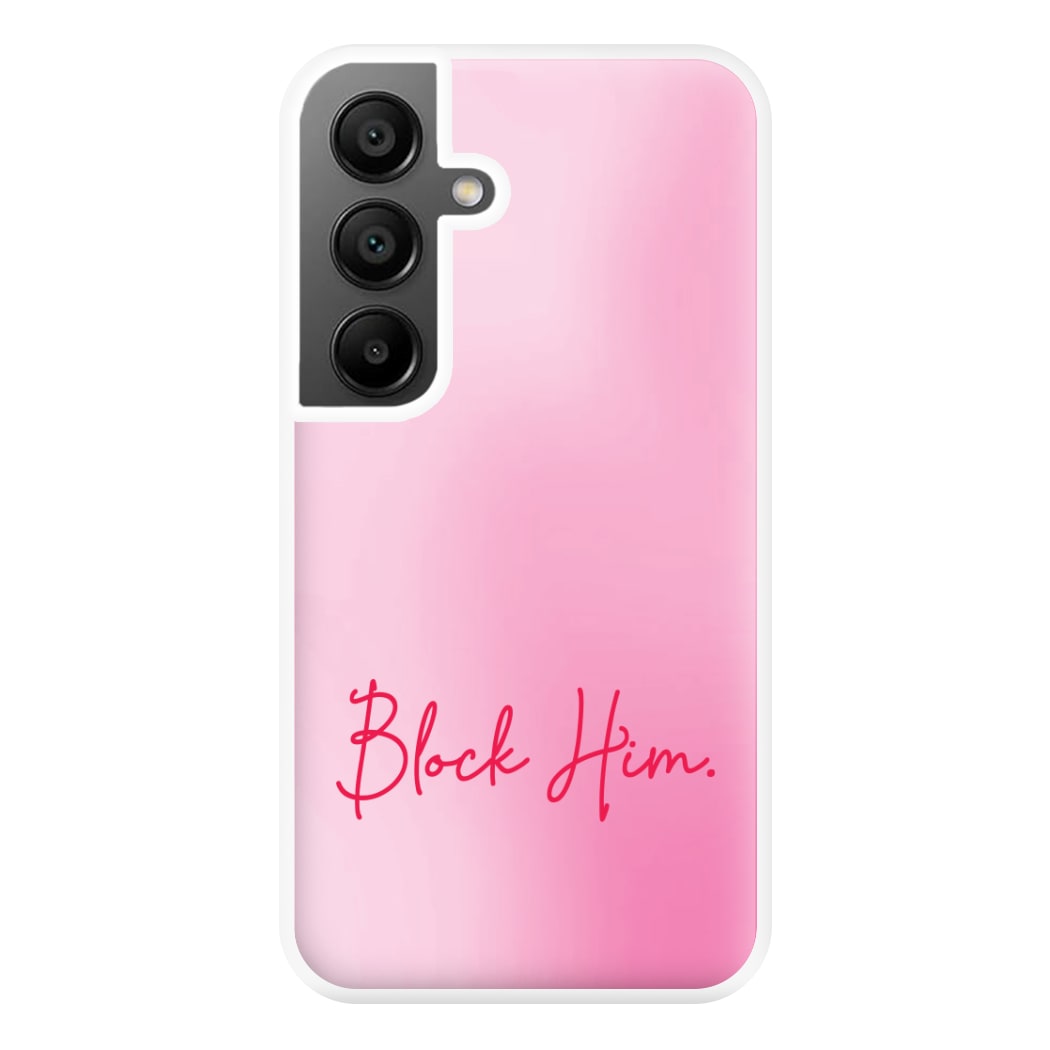 Block Him Pink Gradient Galaxy A56 Case