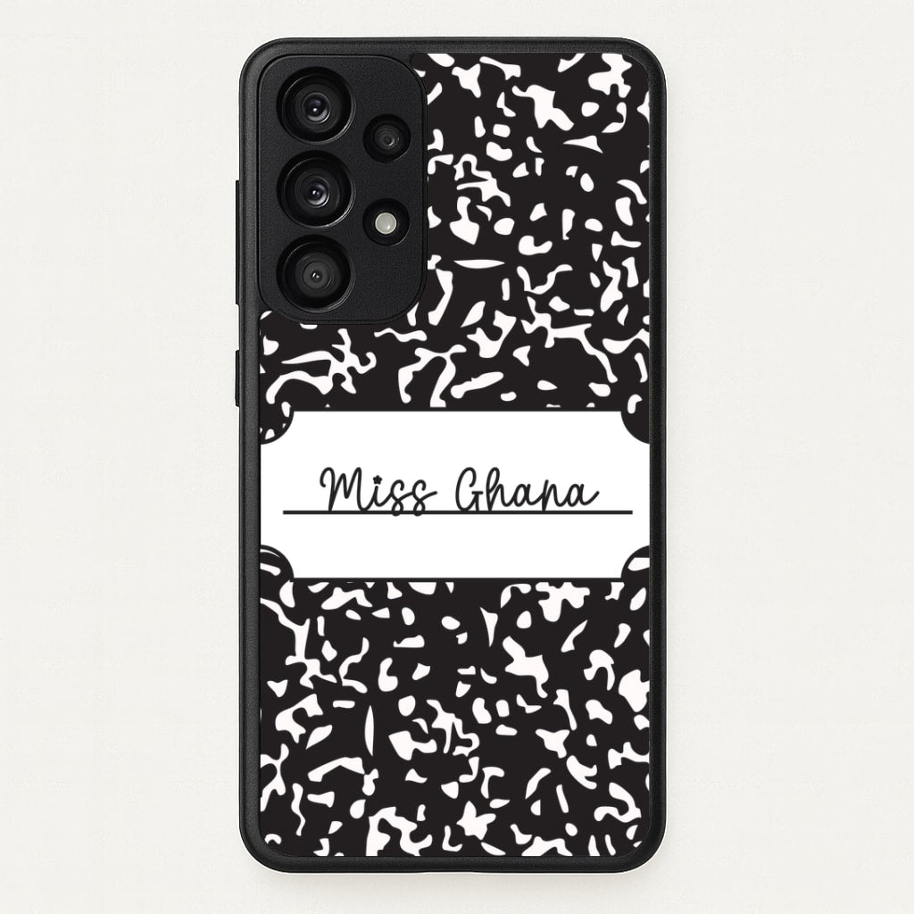 Personalised School Notebook Galaxy A33 Case
