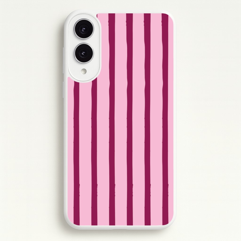 Strawberry Stripes Galaxy S25 Edge Case