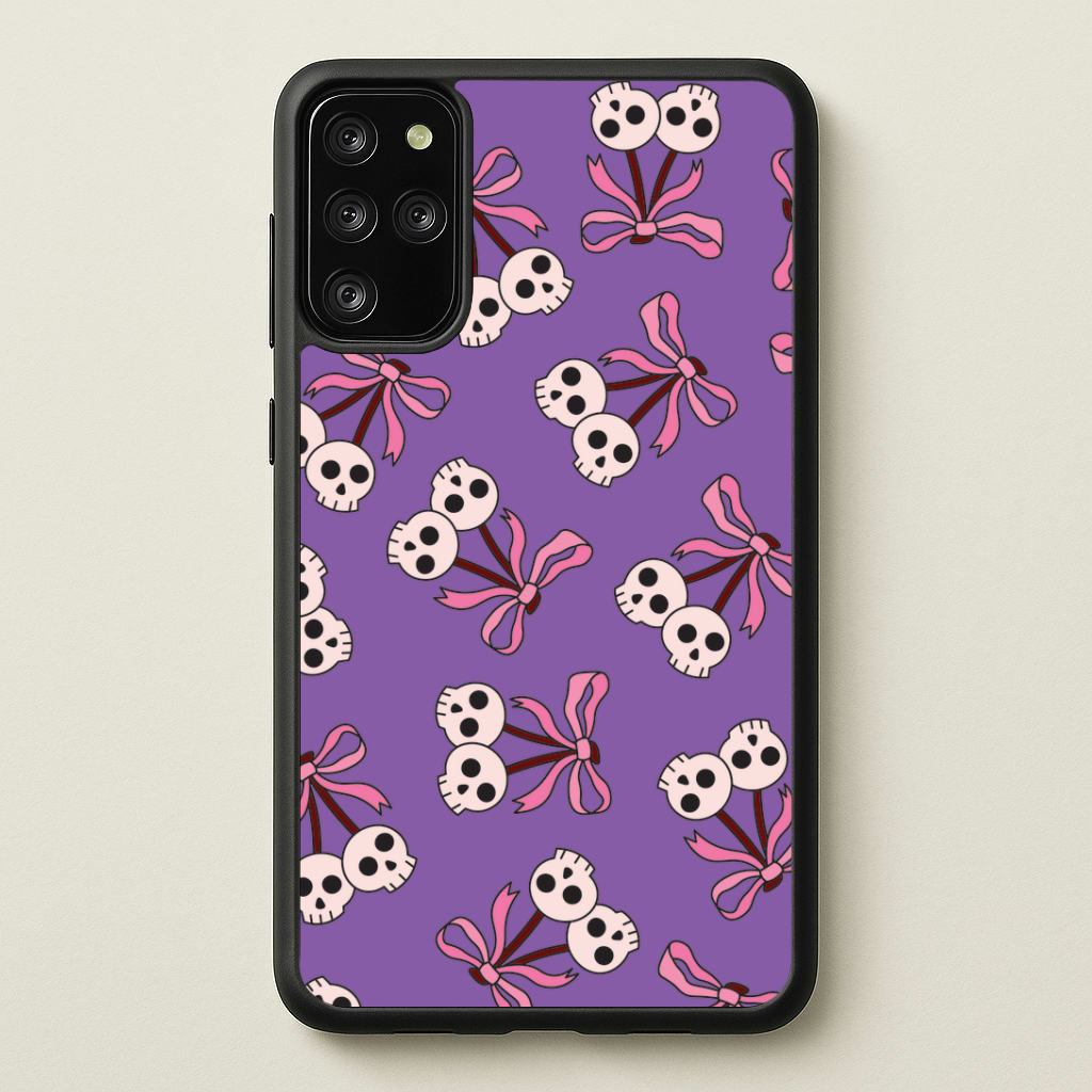 Cherry Skulls Pattern Galaxy S20 Plus Case