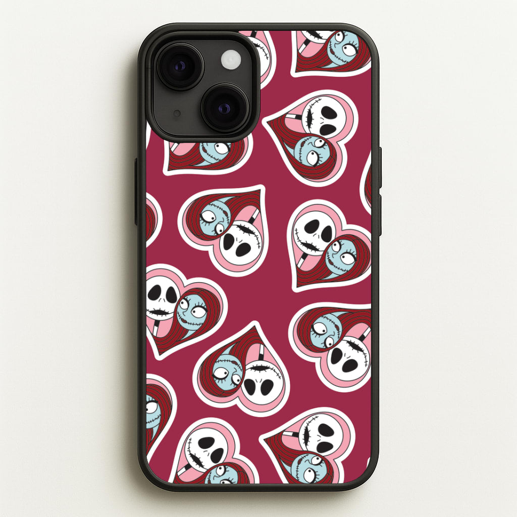 J And S Heart Pattern iPhone 13 Case