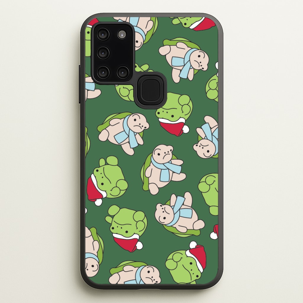 Grumpy Christmas Plushies Pattern Galaxy A21s Case