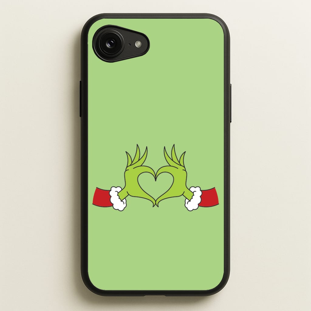 Christmas Green Heart iPhone 16e Case