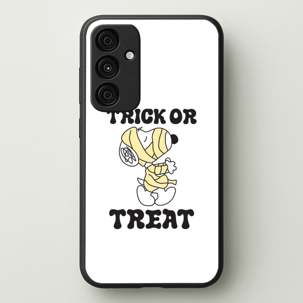 Trick Or Treat Cartoon Beagle Galaxy A35 Case