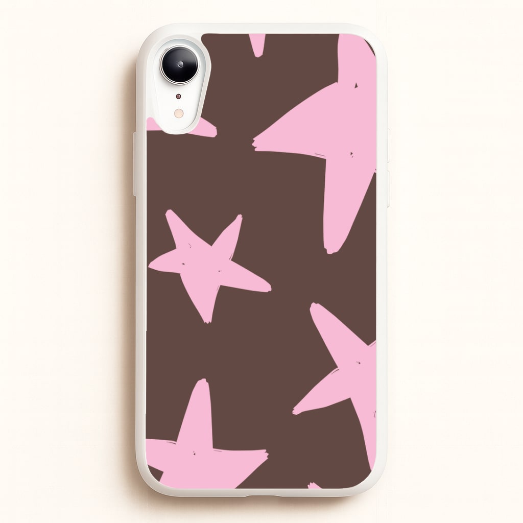 Chocolate & Strawberry Stars iPhone XR Case