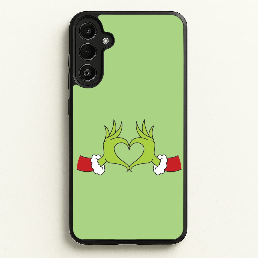 Christmas Green Heart Galaxy A36 Case