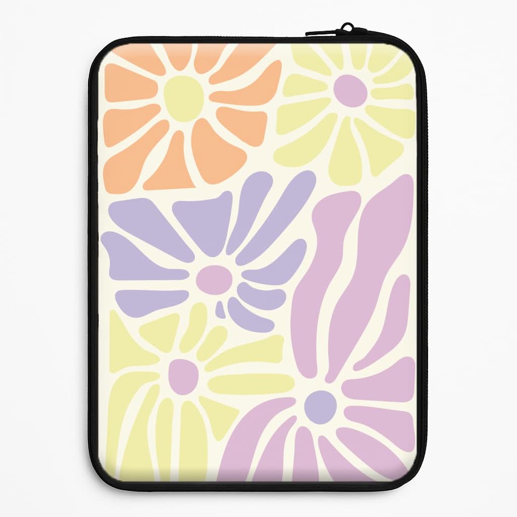 Pastel Abstract Flowers Universal Laptop Sleeve