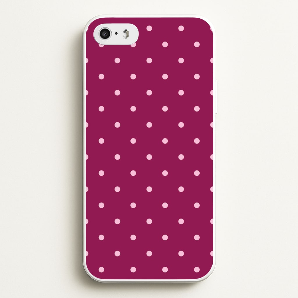 Raspberry Polka Dots iPhone 5 / 5s / SE 2016 Case