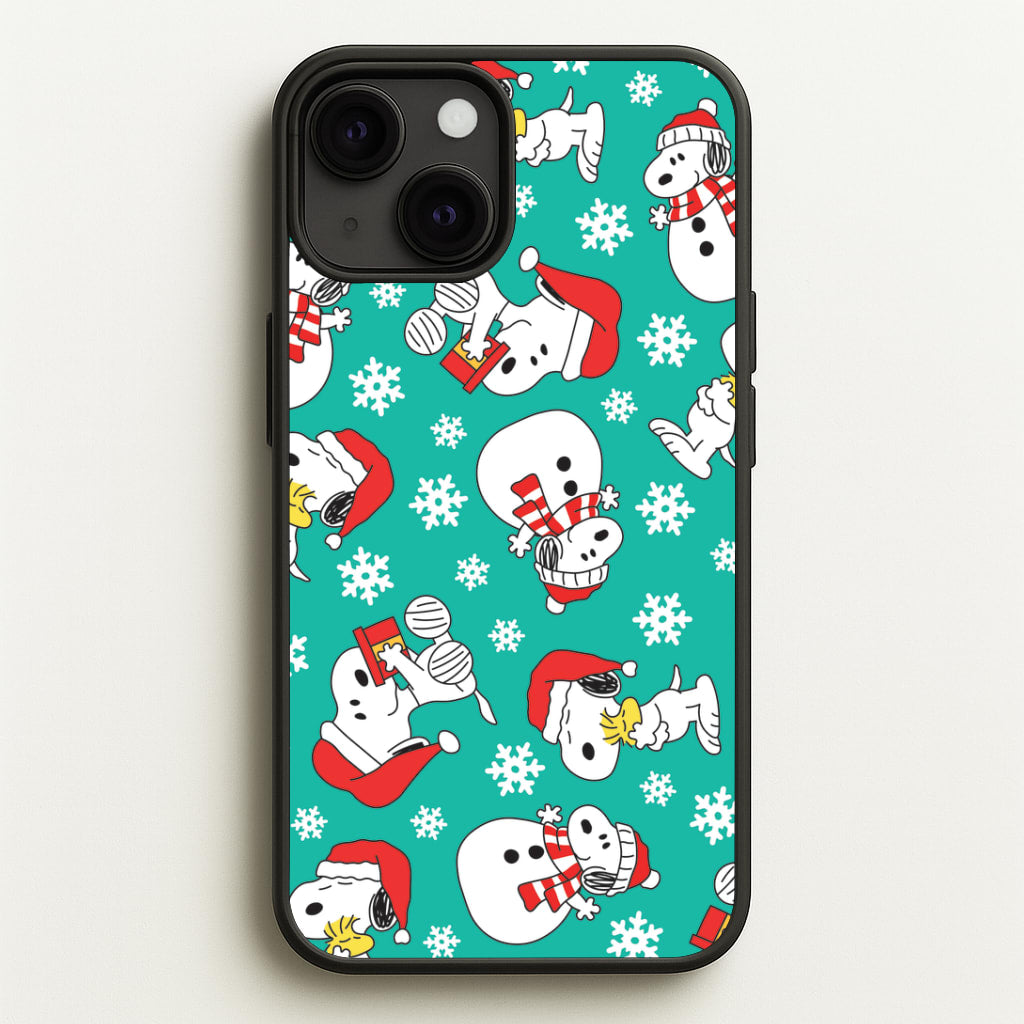 Christmas Cartoon Beagle Pattern iPhone 13 Mini Case