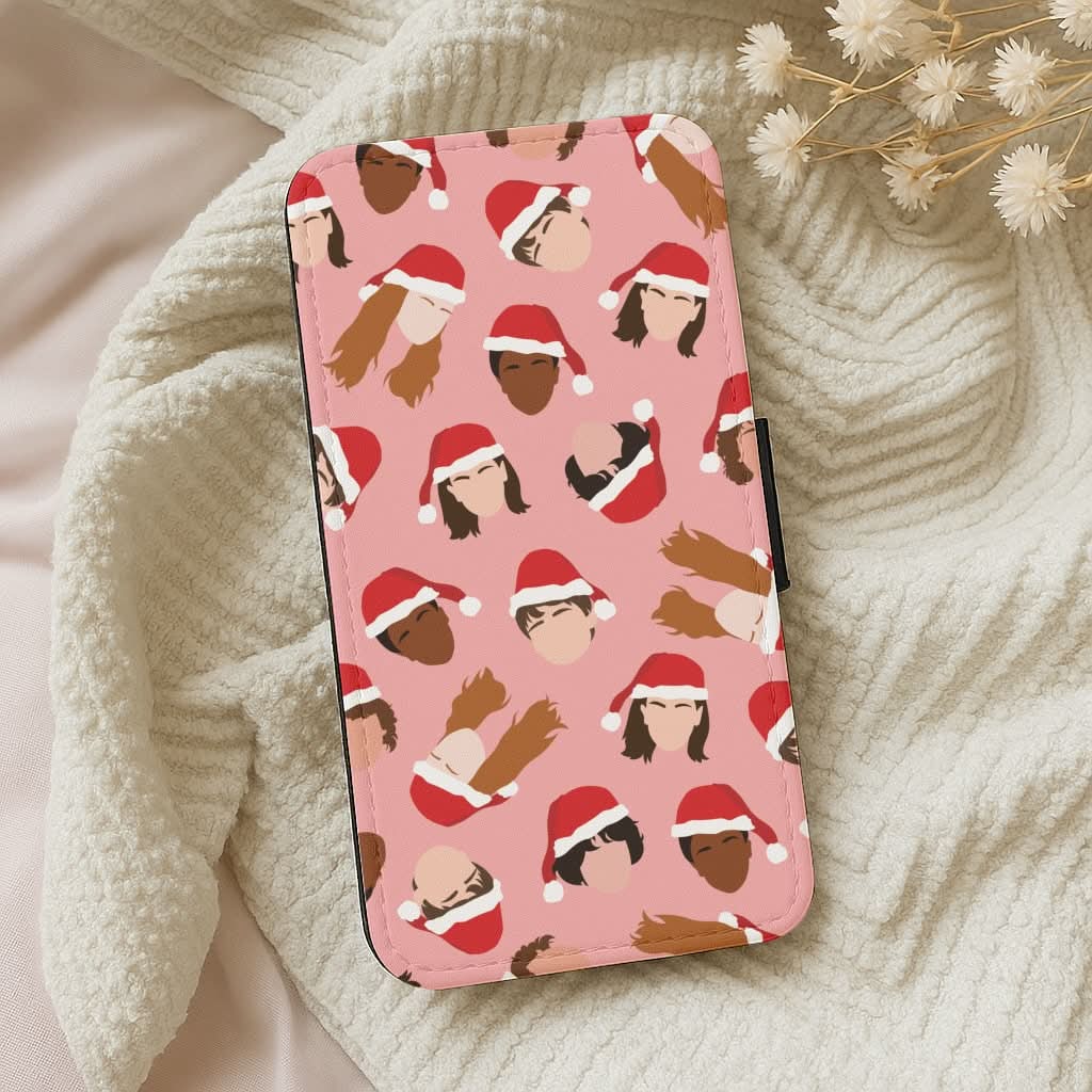 Christmas Stranger Crew Pattern Leather Phone Case