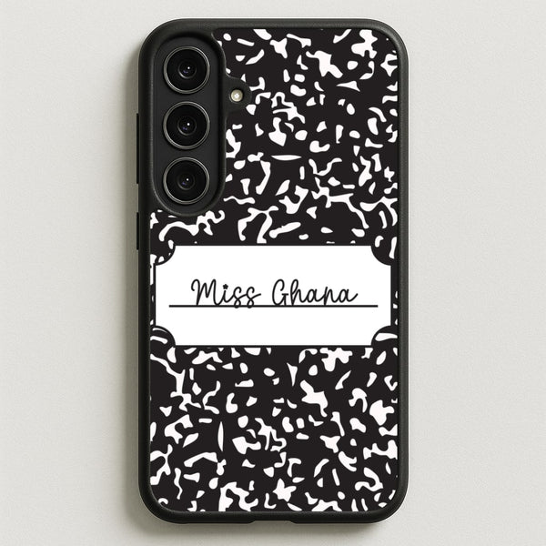 Personalised School Notebook Galaxy S25FE Case