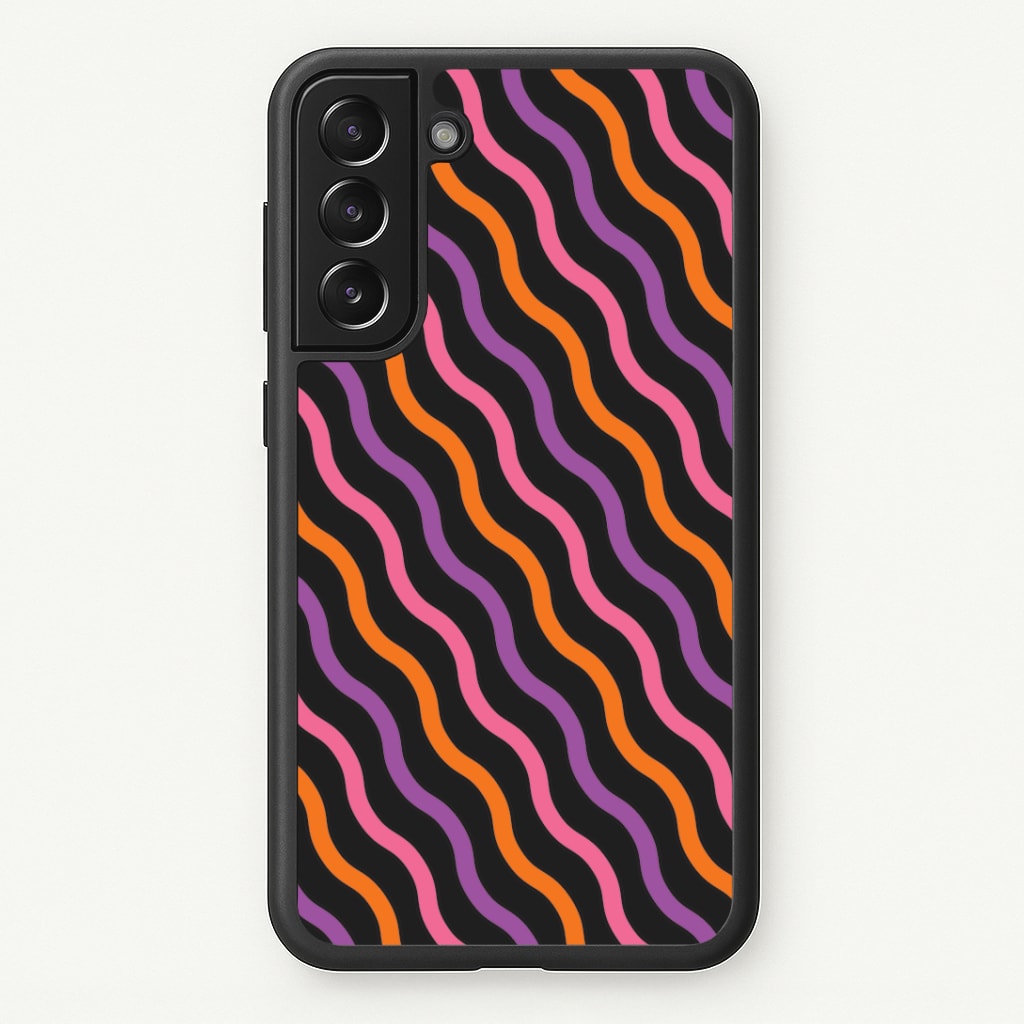 Wavy Abstract Halloween Pattern Galaxy S22 Plus Case