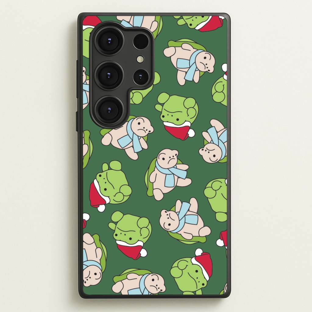 Grumpy Christmas Plushies Pattern Galaxy S25 Ultra Case