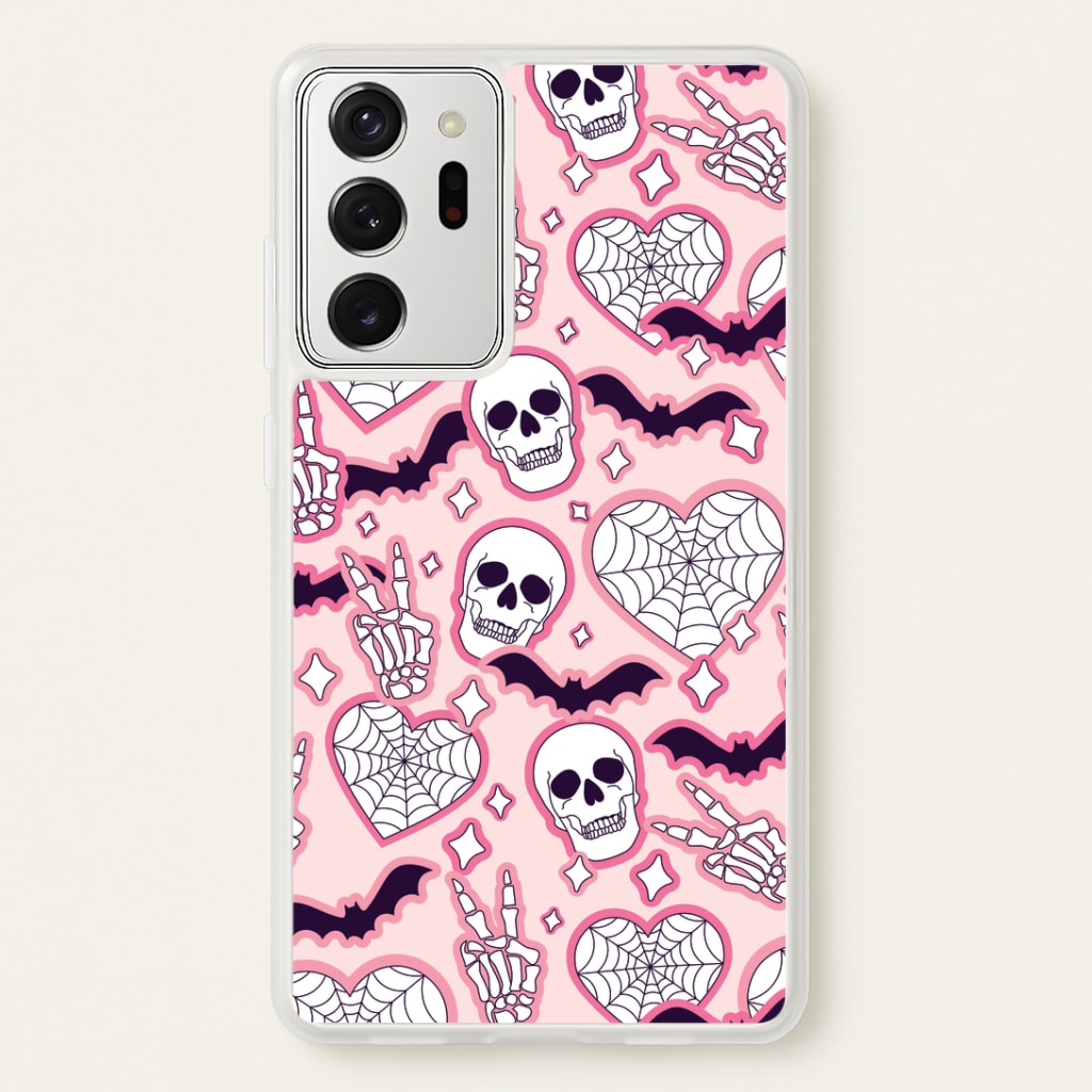 Cute Halloween Stickers Pattern Galaxy Note 20 Ultra Case