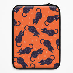 Black Cats And Stars Pattern Laptop Sleeve